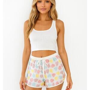 Victoria's Secret Shorts Women Sz Large Jogger Style Loungewear Hearts Sleepwear